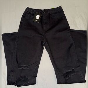 Brand New with Tags Fashion Nova Black Flare Jeans Size 9